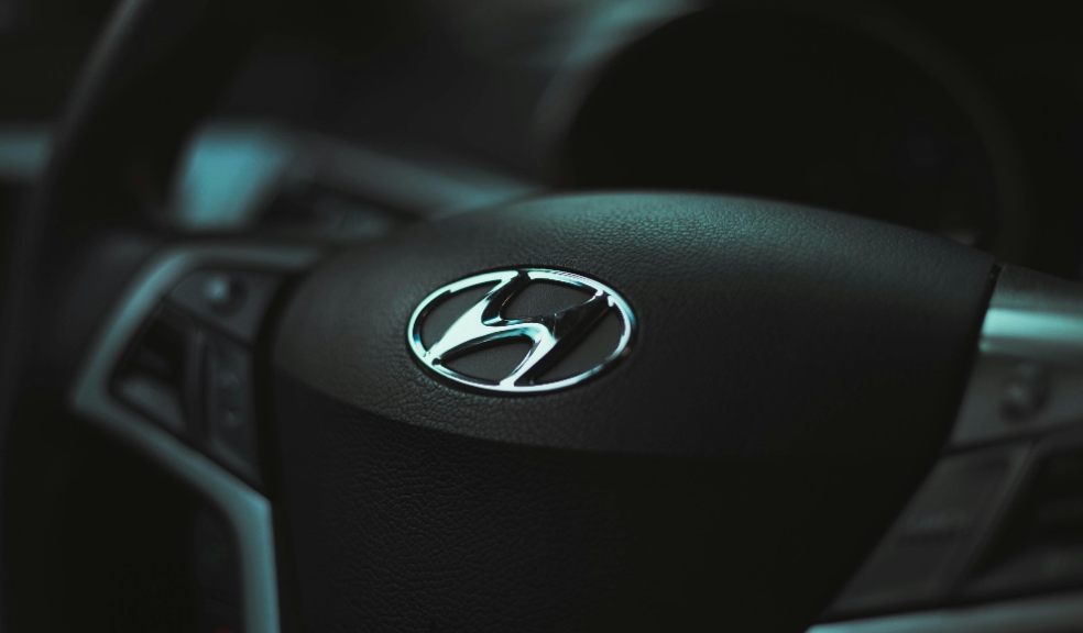   car steering wheel featuring the Hyundai 