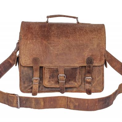 Scaramanga - Medium Overlander Leather Satchel 16 Inch